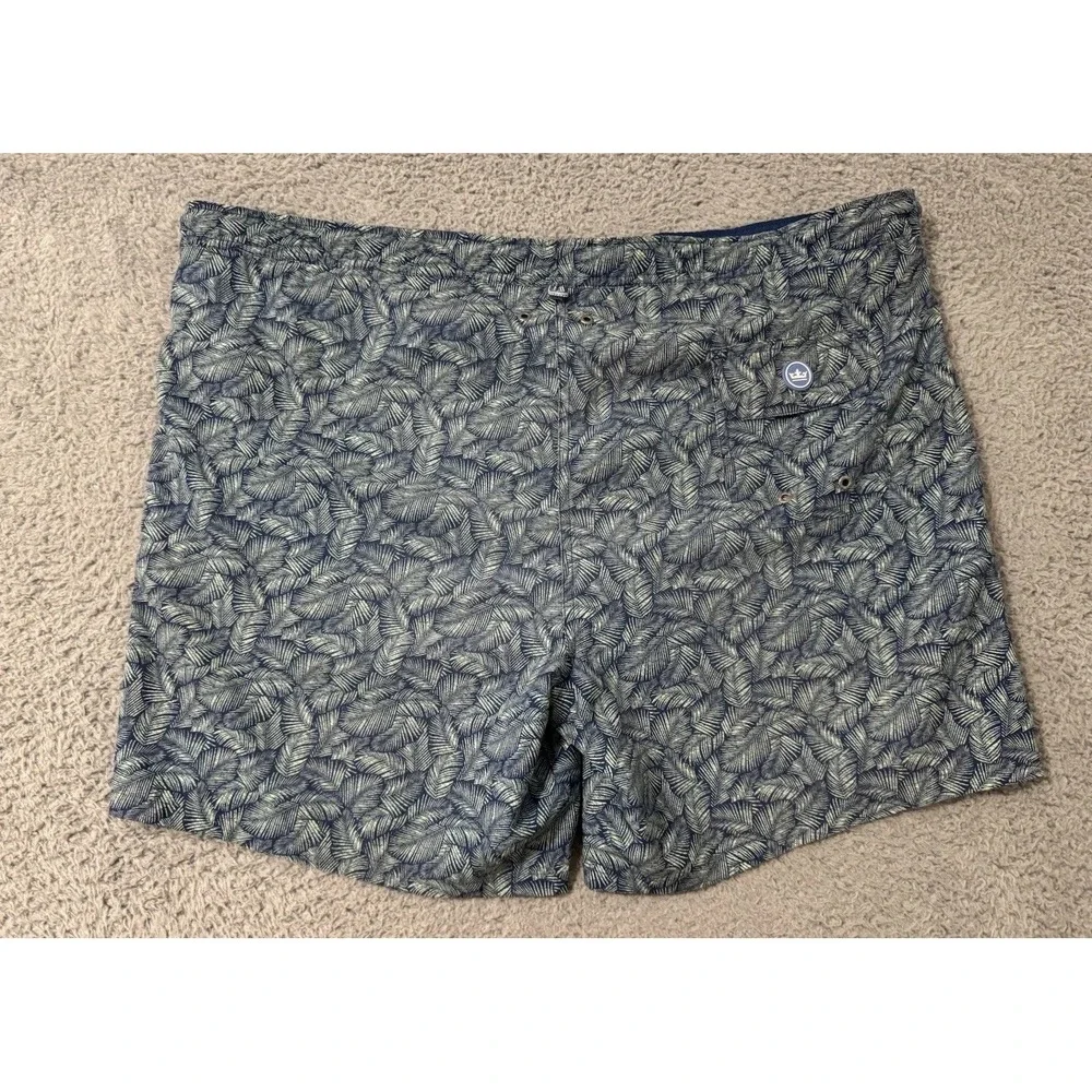 Peter Millar Swim Trunks Mens XL Leaves Geometric Print Lined‎ Pockets